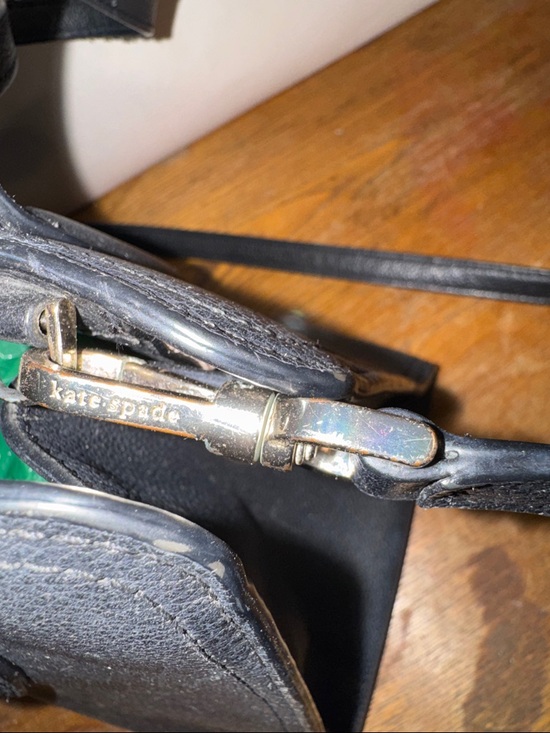 kate spade Black Pebbled Leather Satchel with Crossbody Strap - Picture 8 of 16